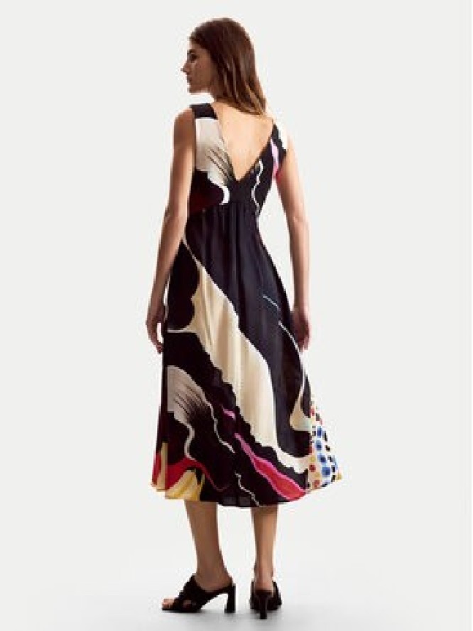 Desigual Sukienka letnia Japan Opart Lacroix 26SWVW60 Czarny Regular Fit