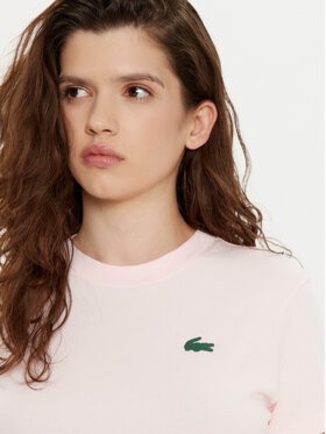 Lacoste T-Shirt TF9246 Różowy Slim Fit