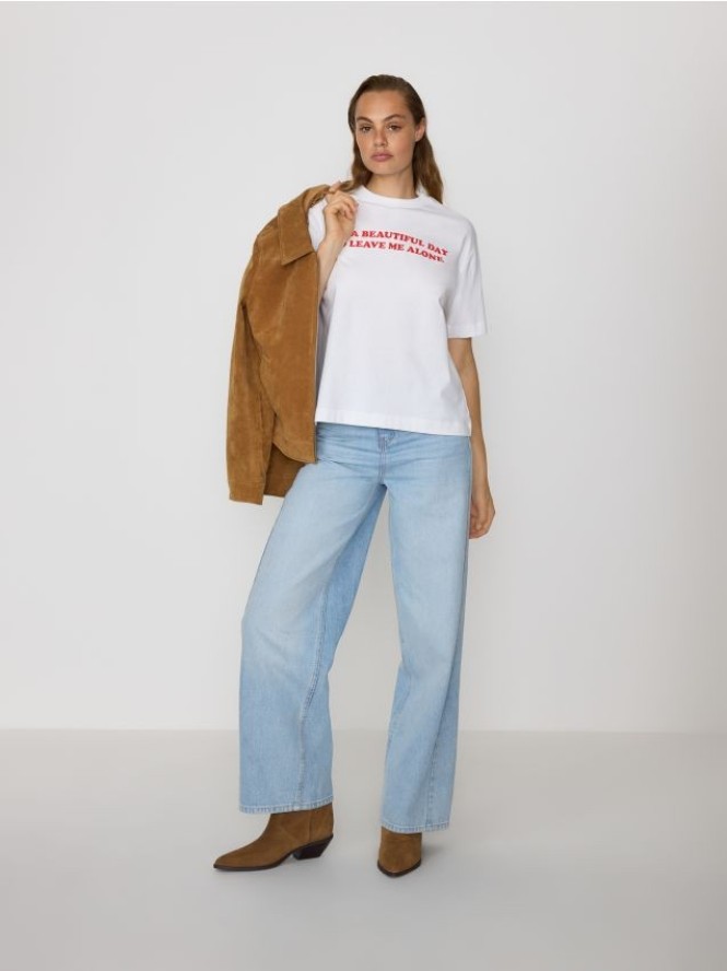 T-shirt z nadrukiem - biały