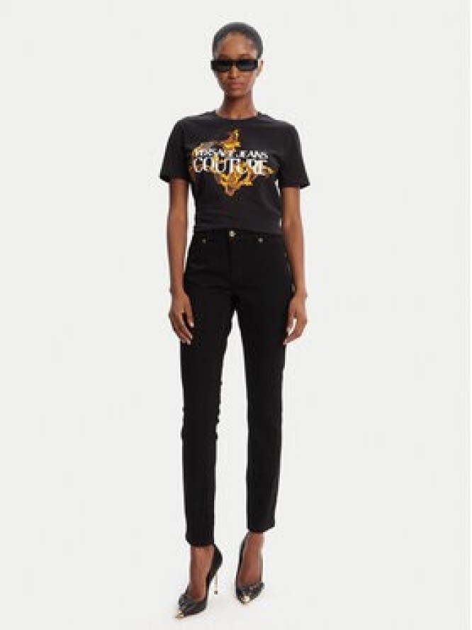 Versace Jeans Couture T-Shirt 79HAHE06 CJ00E Czarny Regular Fit