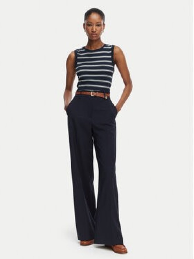Tommy Hilfiger Top Multistripe WW0WW50025 Granatowy Slim Fit