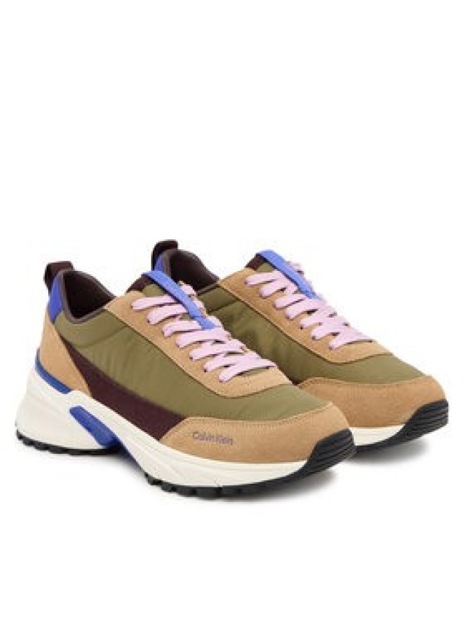 Calvin Klein Sneakersy Hike Runner Mg Nylon Mix YW0YW02075 Zielony