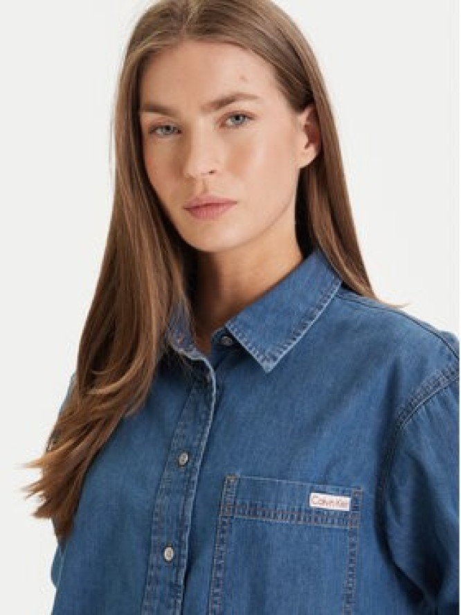 Calvin Klein Jeans Koszula jeansowa New Dad LV047F790G Niebieski Regular Fit