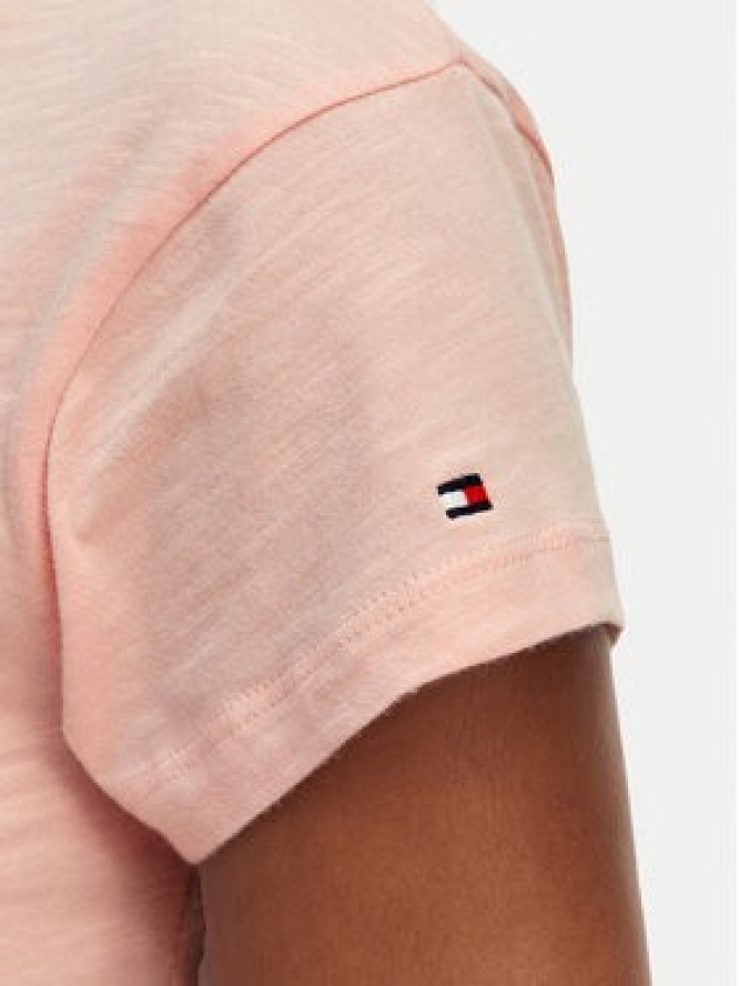 Tommy Hilfiger T-Shirt WW0WW48702 Różowy jasny Slim Fit