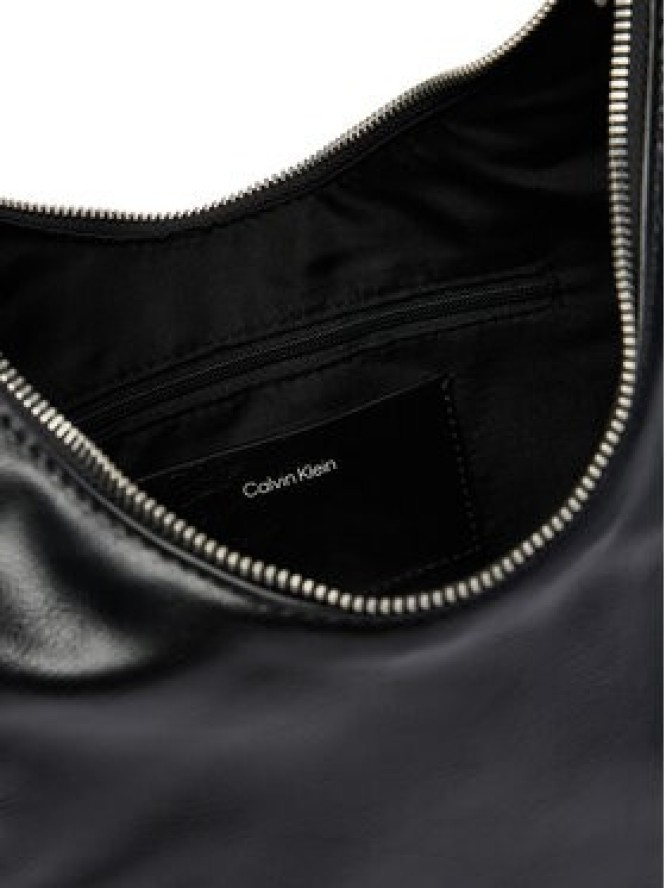 Calvin Klein Torebka Buckle Convertible Small Hobo LV04F3512G Czarny