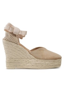 Manebi Espadryle Heart-Shaped Wedge Espadrilles M 1.1 WH Beżowy