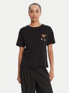 Liu Jo T-Shirt MF5416 JS923 Czarny Regular Fit
