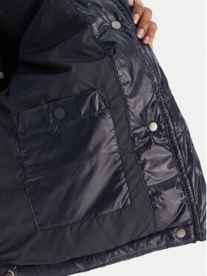 Calvin Klein Jeans Kurtka zimowa Shine Crop LV047D504G Granatowy Regular Fit