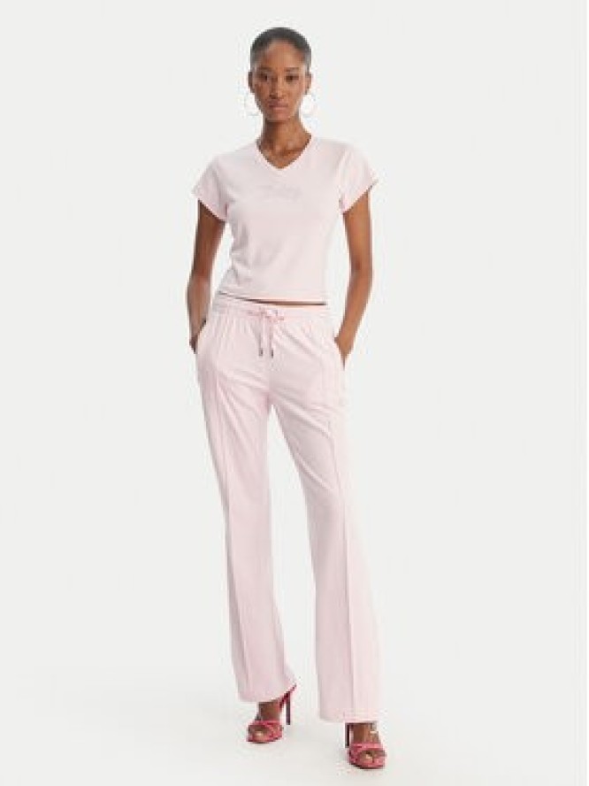 Juicy Couture T-Shirt Capped JCWCT126318 Różowy Slim Fit
