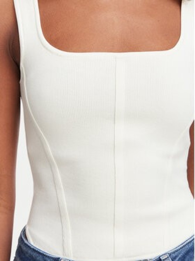 Guess Top W6YZ08 Z0979 Kremowy Slim Fit