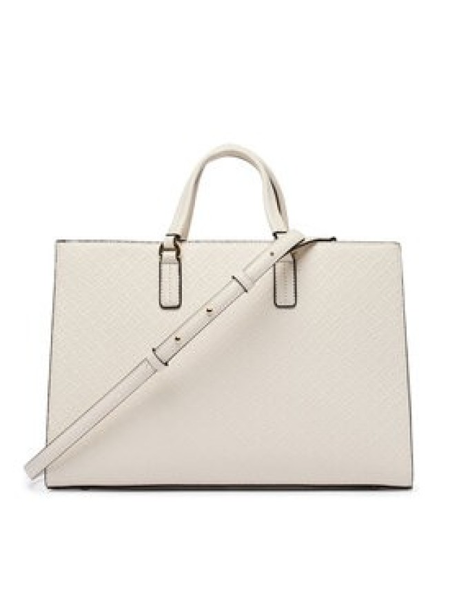 Tommy Hilfiger Torebka Th Daily Satchel Mono AW0AW18418 Écru