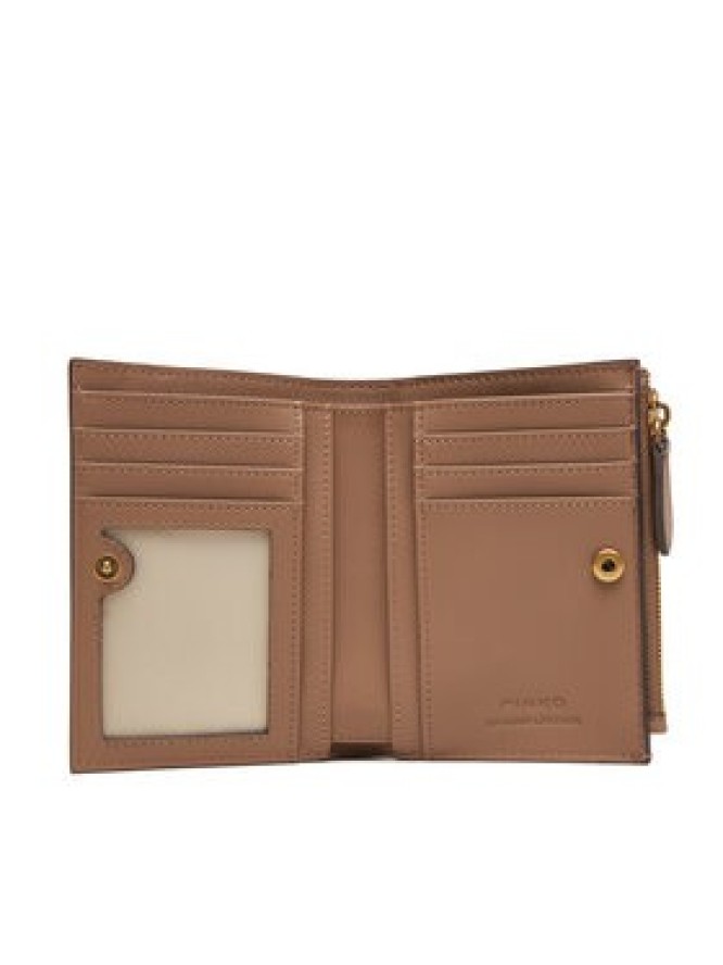 PINKO Portfel Compact Wallet AI 25-26 PCPL 103612 A29Q Beżowy