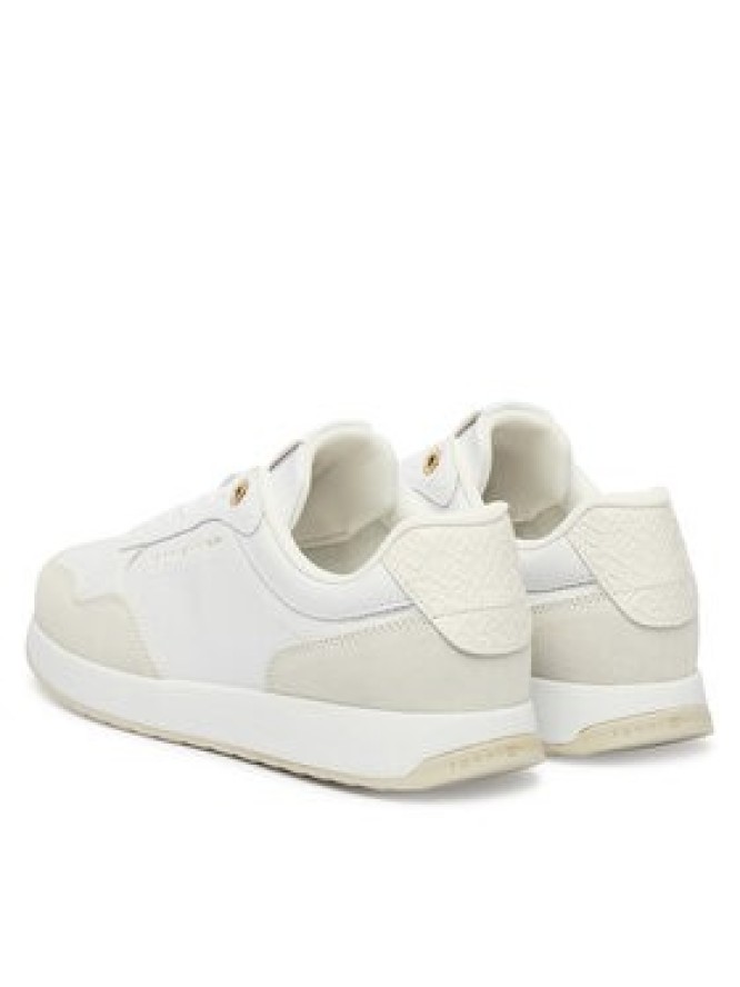 Tommy Hilfiger Sneakersy Monogram Mix Material Runner FW0FW09267 Biały
