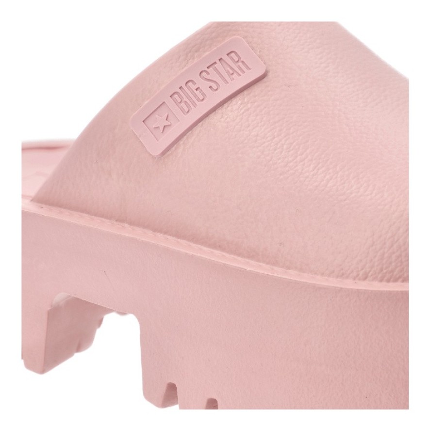 Różowe Klapki Big Star Stylowe Obuwie Damskie Na Solidnej Podeszwie