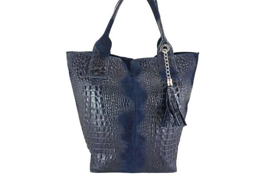 Worek skórzany BARBERINI'S granatowy 375/7-4