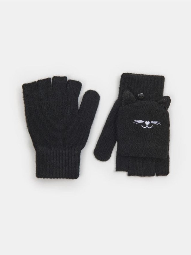Rękawiczki bez palców - czarny
