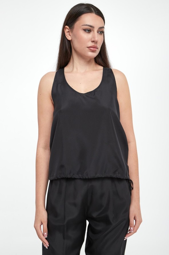 Top damski jedwabny Meana MARELLA MONOCHROME