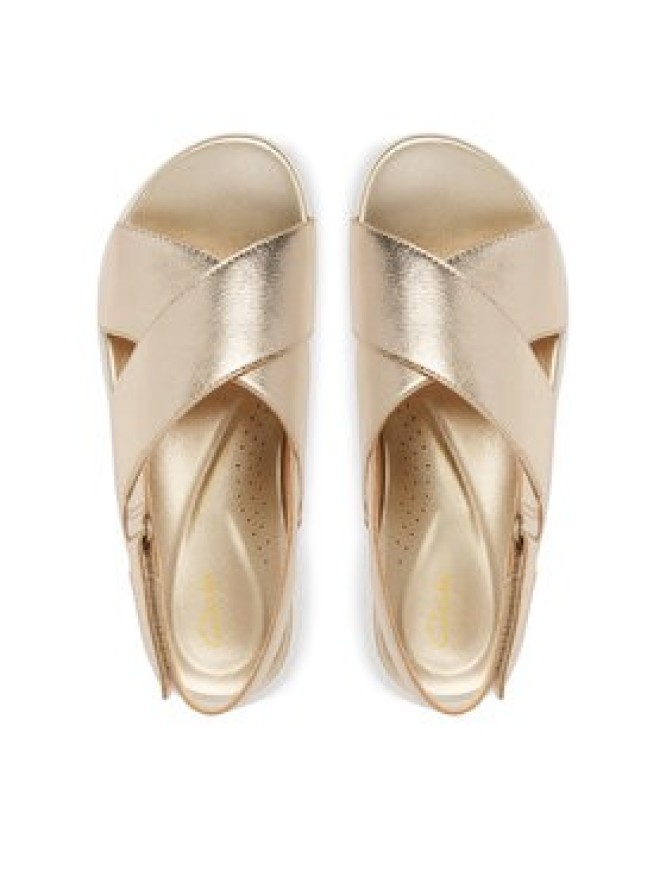 Clarks Sandały DashLite Wish 26185882 Złoty