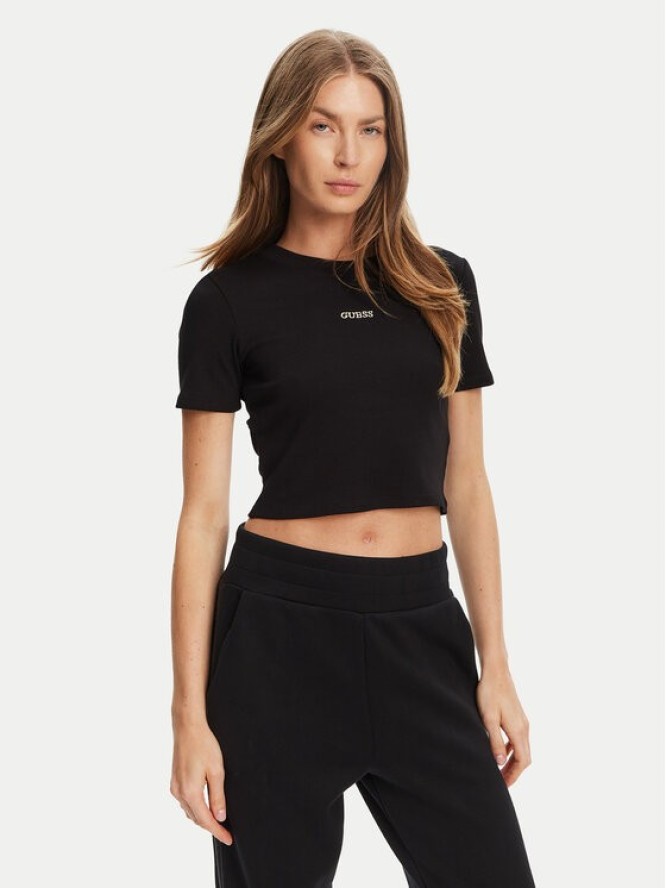 Guess T-Shirt V5YP08 K8RT2 Czarny Slim Fit