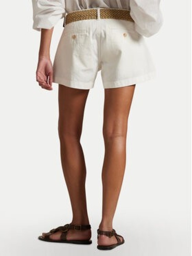 Polo Ralph Lauren Szorty materiałowe 211963798002 Biały Straight Fit