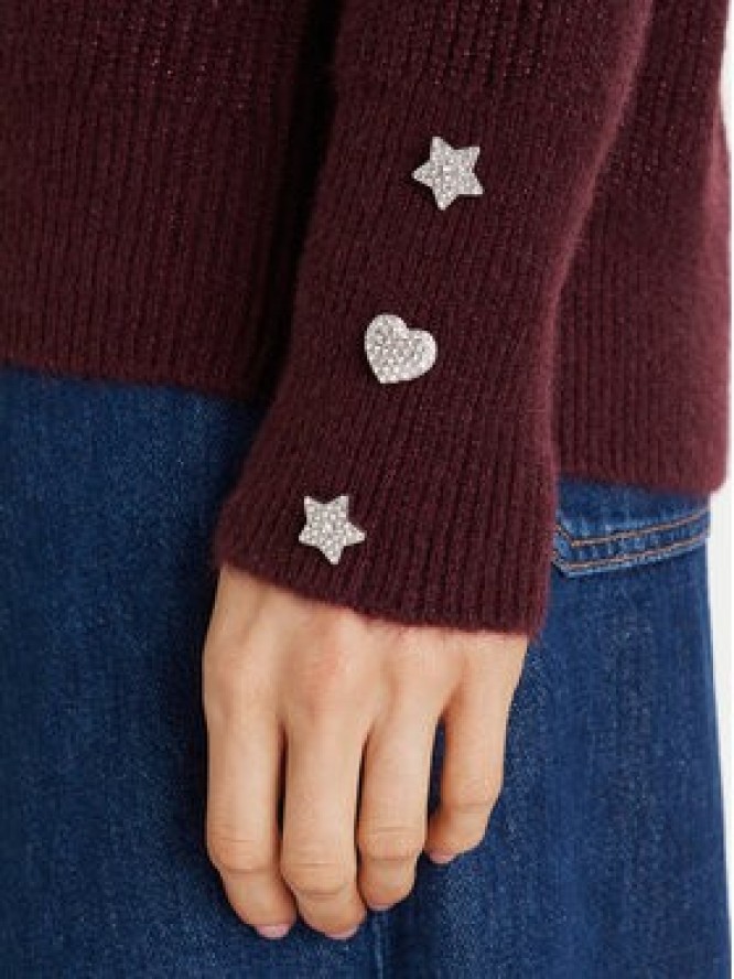 Morgan Sweter 252-MSTAR Bordowy Regular Fit