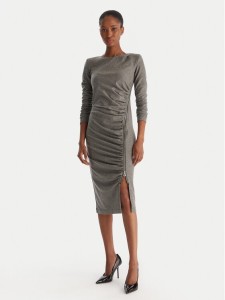 PINKO Sukienka koktajlowa Almundena Abito 106126 A2ZU Szary Regular Fit