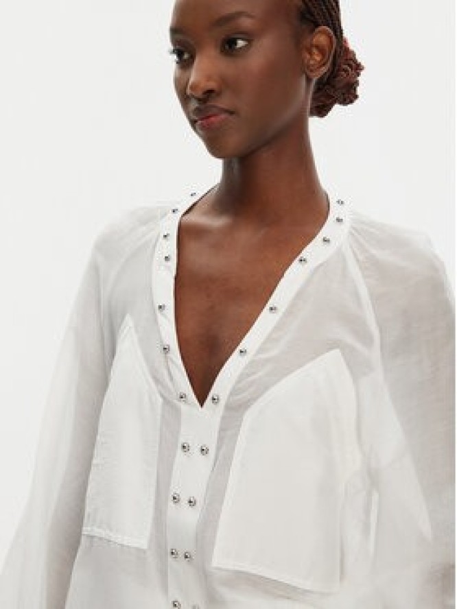 PINKO Bluzka Darren 105281 A2M7 Biały Regular Fit