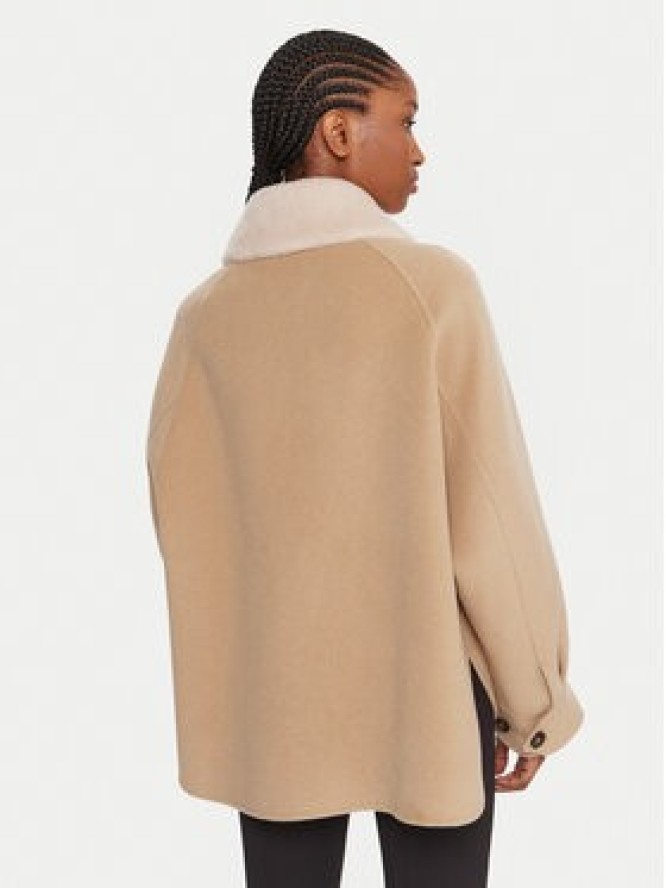 Marella Płaszcz wełniany Gettone 2523086011 Beżowy Loose Fit