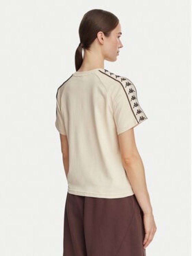 Kappa T-Shirt 371U6WW Beżowy Regular Fit