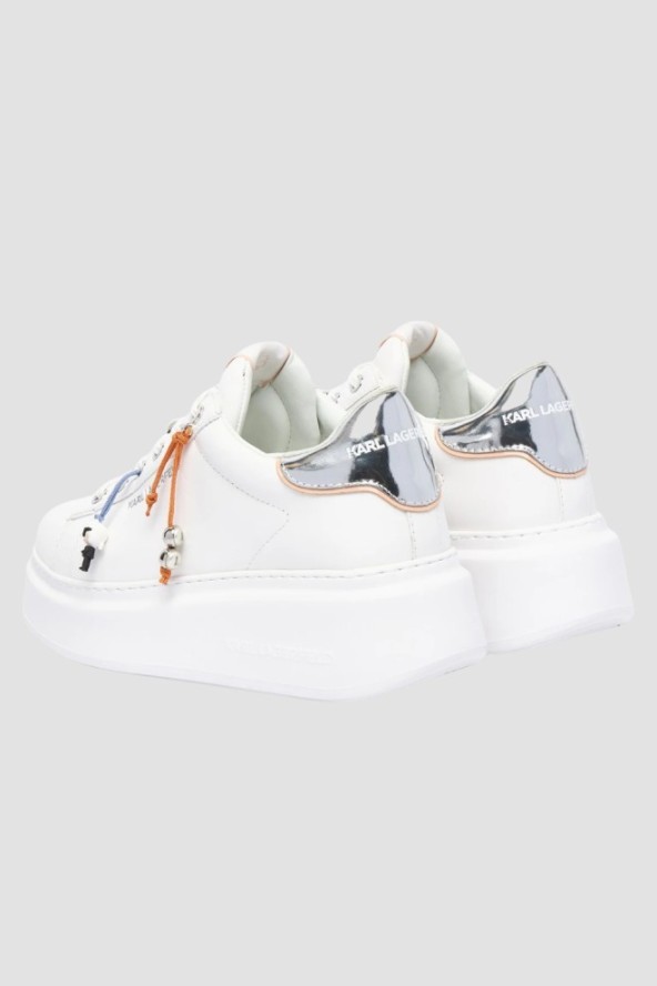 KARL LAGERFELD Białe damskie sneakersy ANAKAPRI TASSEL CHARMS, Rozmiar 37