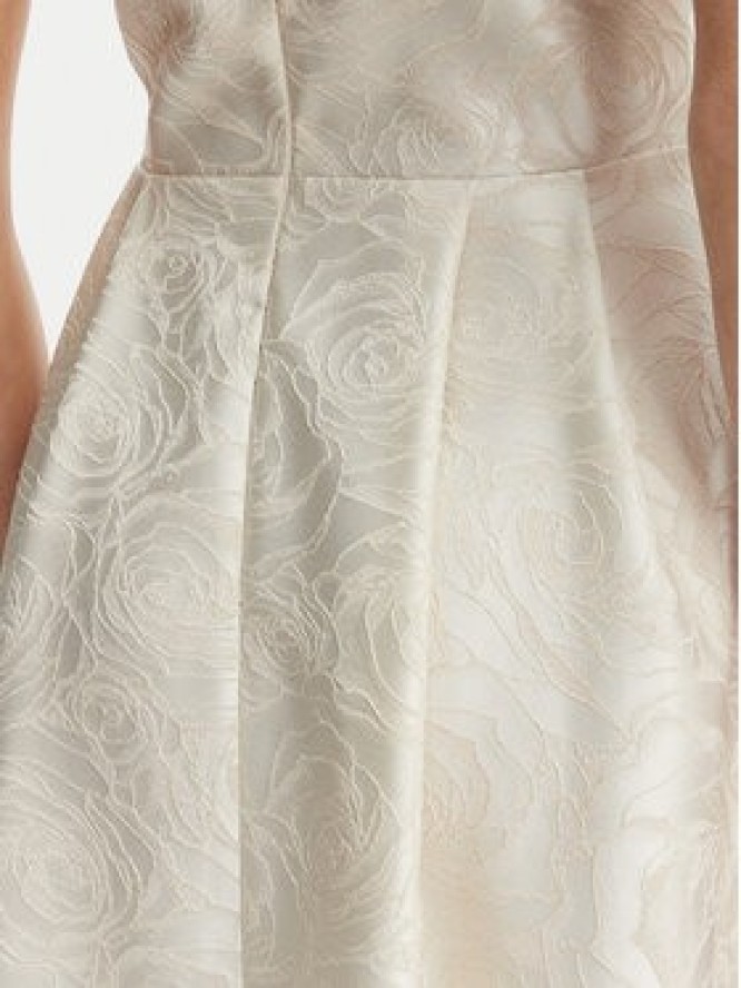 Rinascimento Sukienka koktajlowa CFC0127709003 Écru Regular Fit