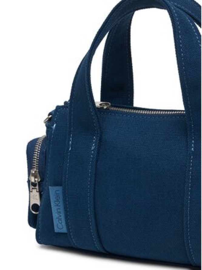 Calvin Klein Torebka Webbing Strap Canvas Pocket Bag LV04F3464G Niebieski