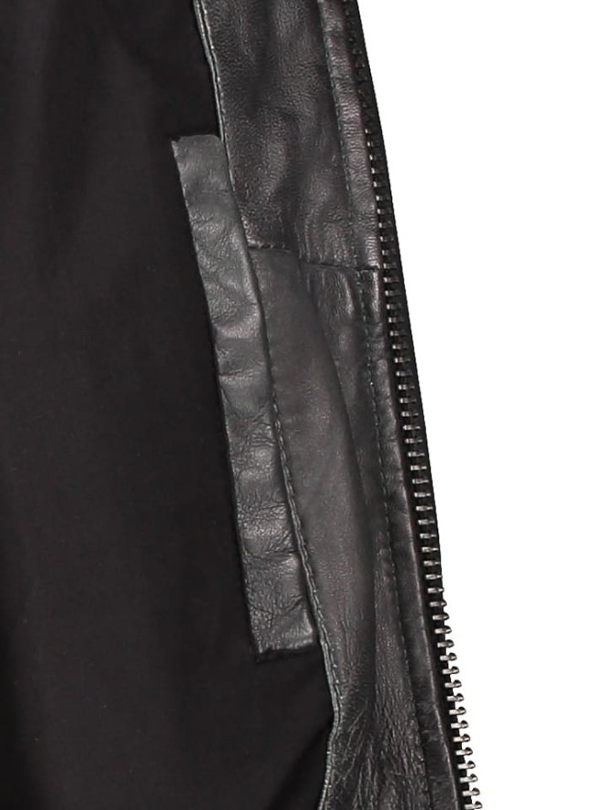 BLUE MONKEY Skórzana kurtka "Helia" w kolorze ciemnoszarym rozmiar: XL