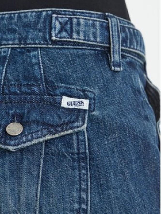 Guess Jeansy W5YA2D D5R0D Granatowy Straight Leg