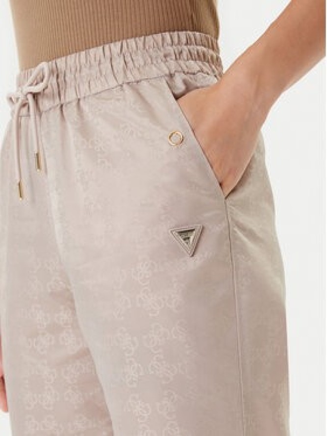 Guess Spodnie dresowe V5YB14 WHFU0 Beżowy Regular Fit