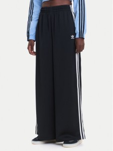 adidas Spodnie dresowe adicolor Satin IU2520 Czarny Wide Leg
