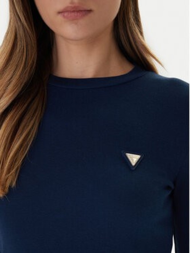 Guess Bluzka V6RI00 KD741 Granatowy Slim Fit