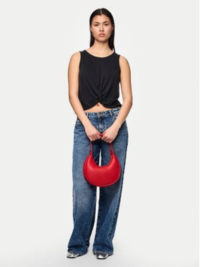 Pieces Top Anora 17149200 Czarny Regular Fit