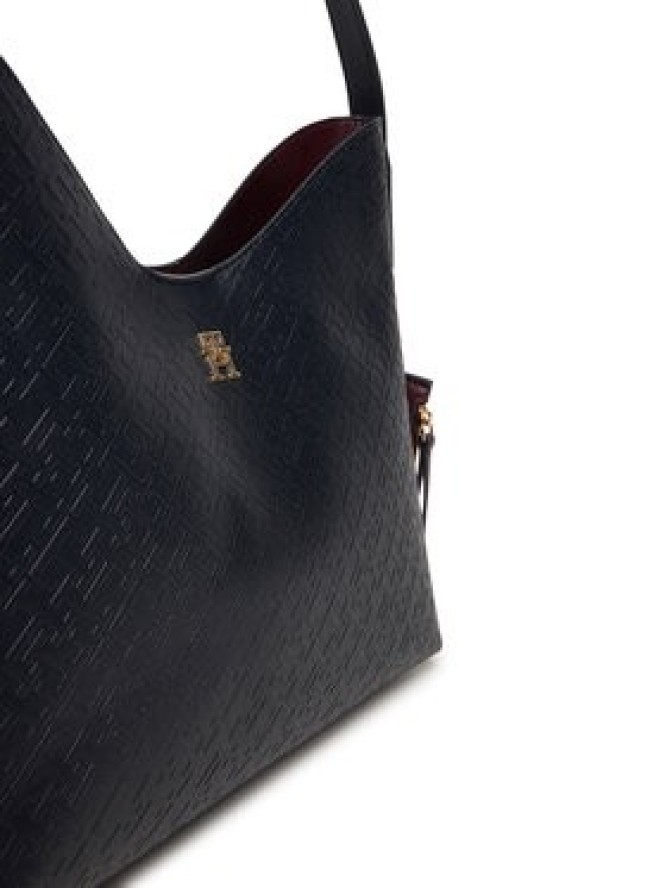 Tommy Hilfiger Torebka Th Icon Shoulder Bag Mono AW0AW18141 Granatowy