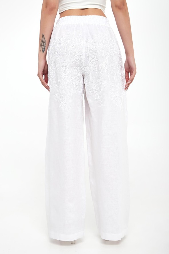 Spodnie damskie z lnem ERMANNO SCERVINO LIFE