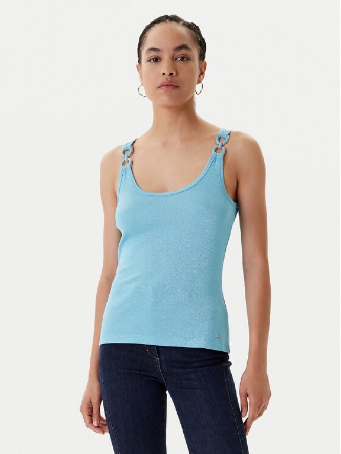 Morgan Top 251-DIDONI Turkusowy Slim Fit