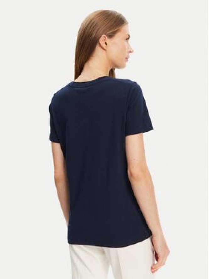 Tommy Hilfiger T-Shirt Script WW0WW47210 Granatowy Regular Fit