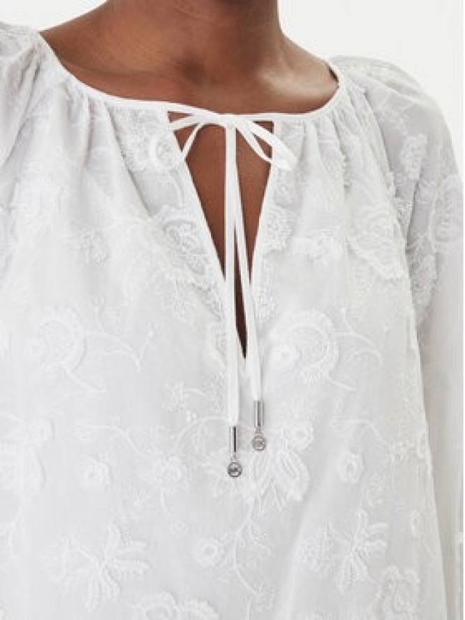 MICHAEL Michael Kors Sukienka letnia MS680R0KPX Biały Relaxed Fit