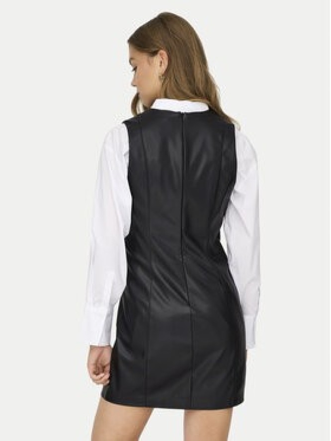ONLY Sukienka z imitacji skóry Nelly 15360558 Czarny Slim Fit