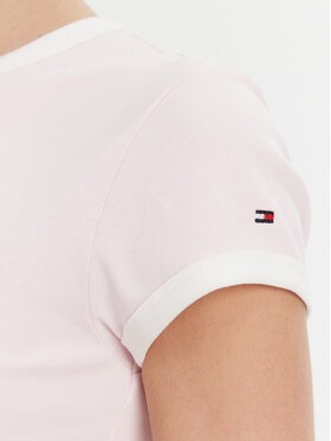 Tommy Hilfiger T-Shirt WW0WW44581 Różowy Slim Fit