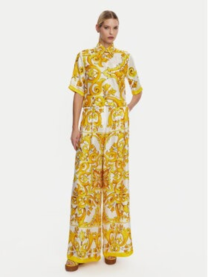 Dolce&Gabbana Koszula F5S01T HI1TK Żółty Regular Fit