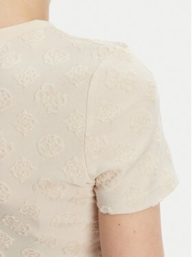 Guess T-Shirt V5GP21 KCT02 Beżowy Regular Fit