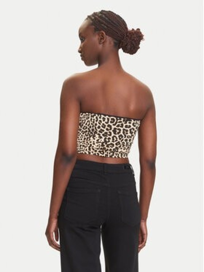 Noisy May Top Avery 27034321 Brązowy Slim Fit