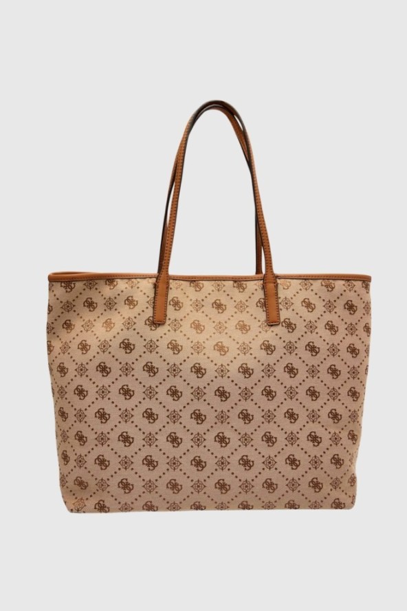 GUESS Beżowa shopperka damska Neda Large 2 In 1