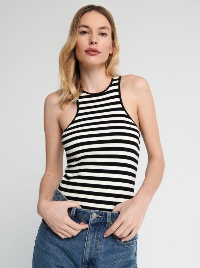 Top w prążki - wielobarwny